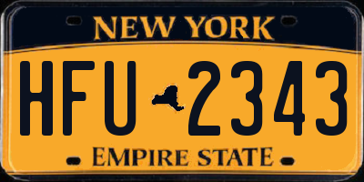 NY license plate HFU2343