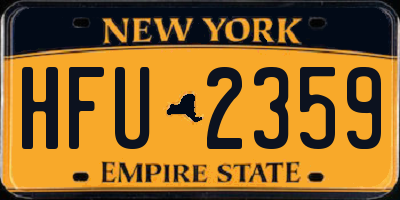 NY license plate HFU2359