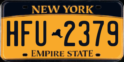 NY license plate HFU2379