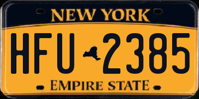 NY license plate HFU2385
