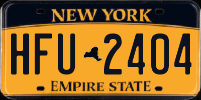 NY license plate HFU2404