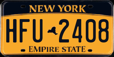NY license plate HFU2408