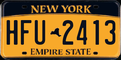 NY license plate HFU2413