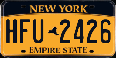 NY license plate HFU2426