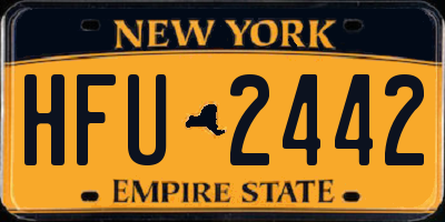 NY license plate HFU2442