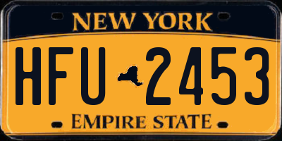 NY license plate HFU2453