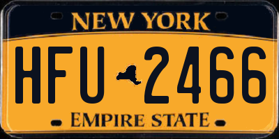NY license plate HFU2466