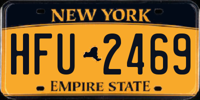 NY license plate HFU2469