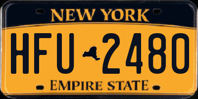 NY license plate HFU2480