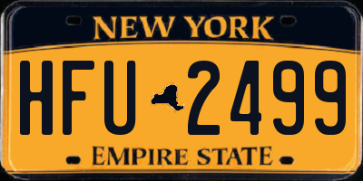 NY license plate HFU2499