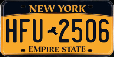 NY license plate HFU2506