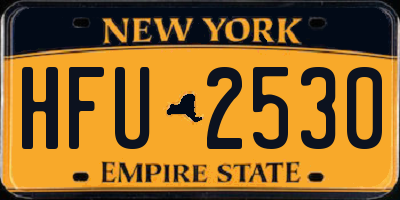 NY license plate HFU2530