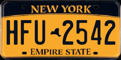 NY license plate HFU2542