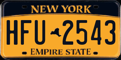 NY license plate HFU2543