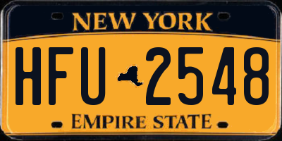 NY license plate HFU2548