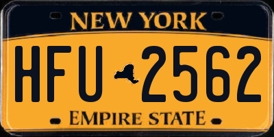 NY license plate HFU2562