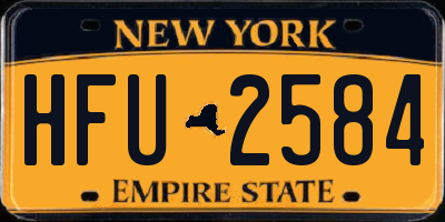 NY license plate HFU2584