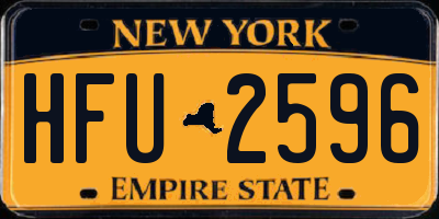 NY license plate HFU2596
