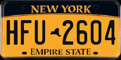 NY license plate HFU2604