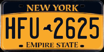 NY license plate HFU2625