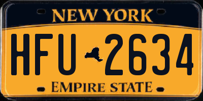 NY license plate HFU2634