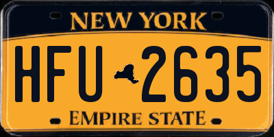 NY license plate HFU2635