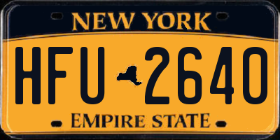 NY license plate HFU2640