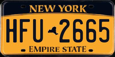 NY license plate HFU2665