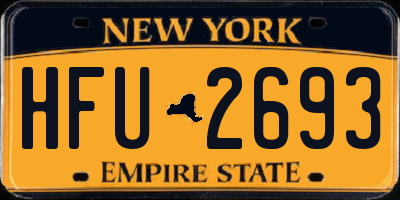 NY license plate HFU2693