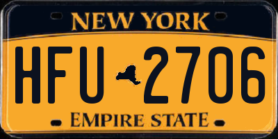 NY license plate HFU2706