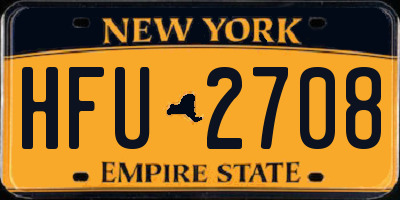 NY license plate HFU2708