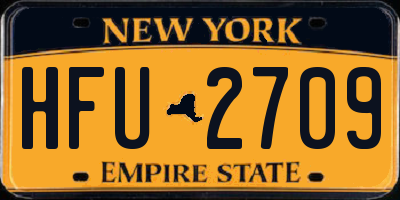 NY license plate HFU2709