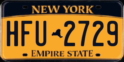 NY license plate HFU2729