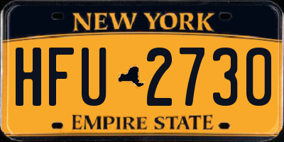 NY license plate HFU2730