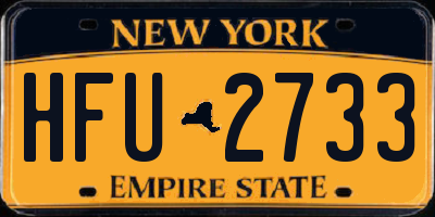 NY license plate HFU2733