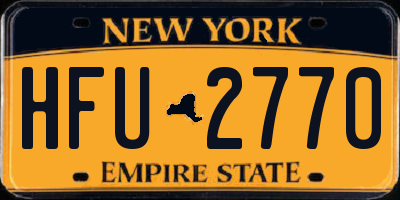 NY license plate HFU2770
