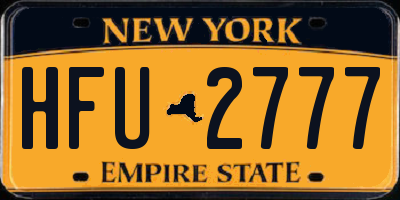 NY license plate HFU2777