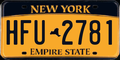 NY license plate HFU2781