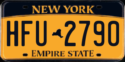 NY license plate HFU2790