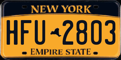 NY license plate HFU2803