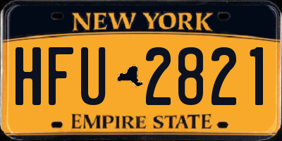 NY license plate HFU2821