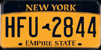 NY license plate HFU2844