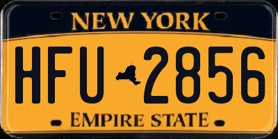 NY license plate HFU2856