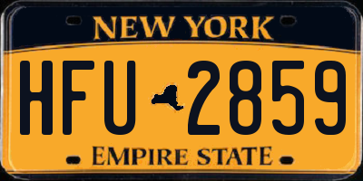 NY license plate HFU2859