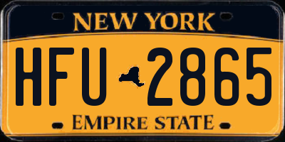 NY license plate HFU2865
