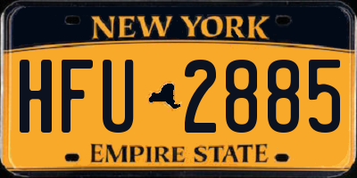 NY license plate HFU2885