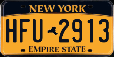 NY license plate HFU2913