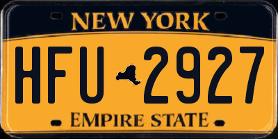 NY license plate HFU2927
