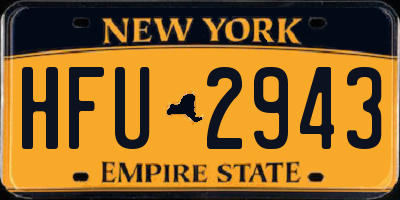 NY license plate HFU2943
