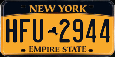 NY license plate HFU2944